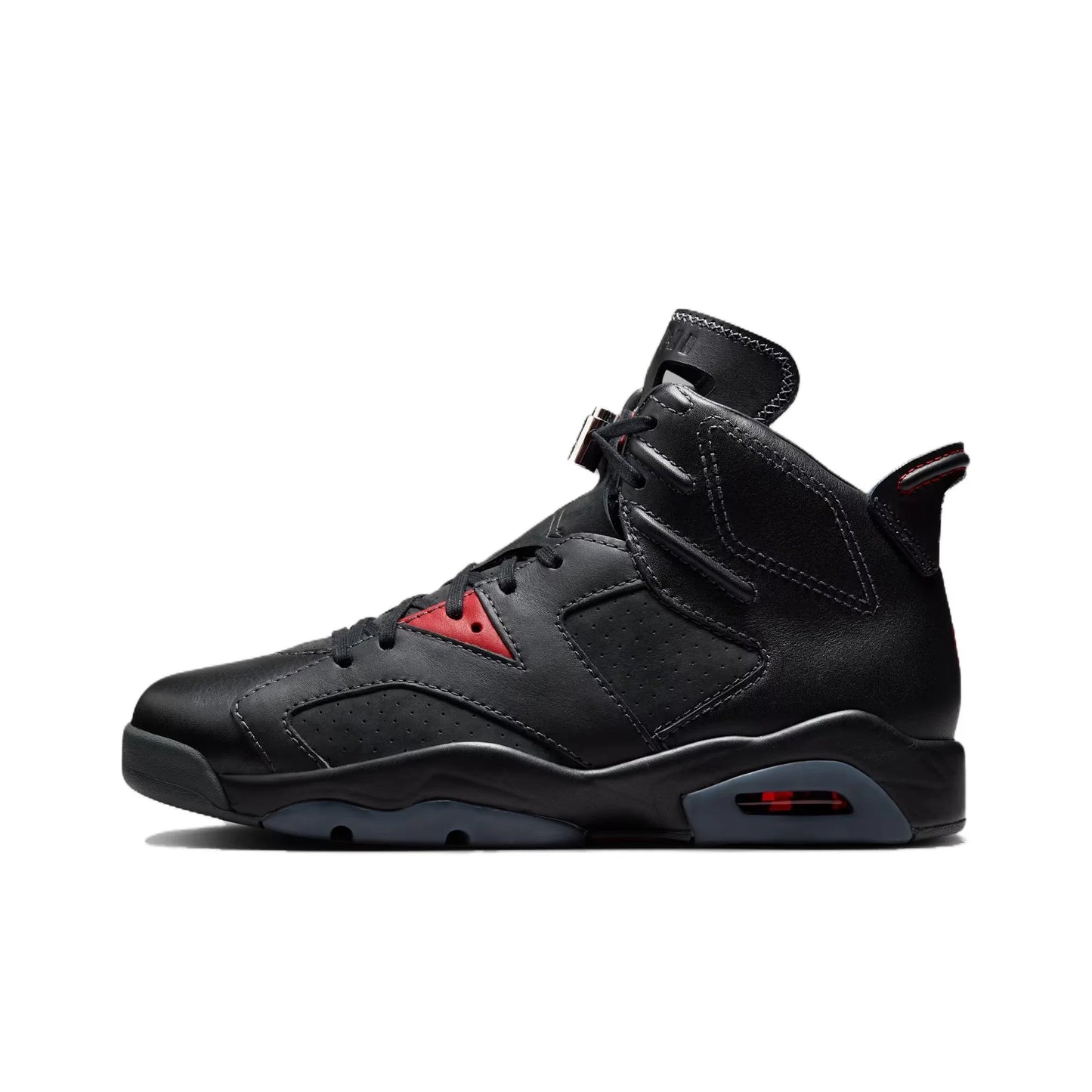 POIZON Jordan Air Jordan 6 Mid top Vintage Basketball Shoes Unisex Black II6558-001
