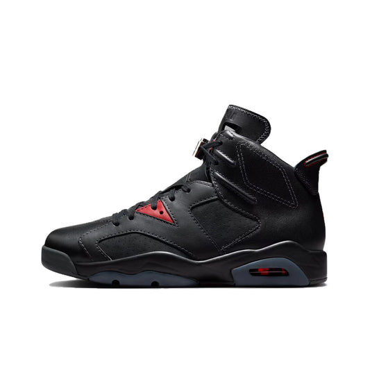 POIZON Jordan Air Jordan 6 Mid top Vintage Basketball Shoes Unisex Black II6558-001