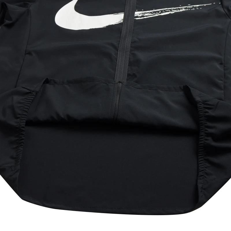 Nike Men's Sports Casual Wear Fitness Running Woven Jacket Windproof Stand-Up Collar Jacket Hv0395-010