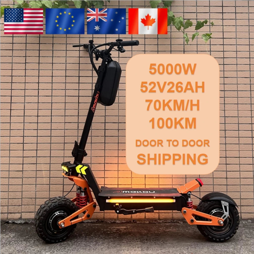 TOURSOR X5 11Inch 6000W Dual Motor Electric Scooter 85KM/H 120KM Long Range
