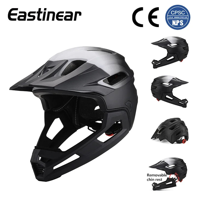 Eastinear Adult Mtb helmet Bicycle Full Face Detachable One-piece Motorcycle Riding Safety Helmet Head Protection outdoor