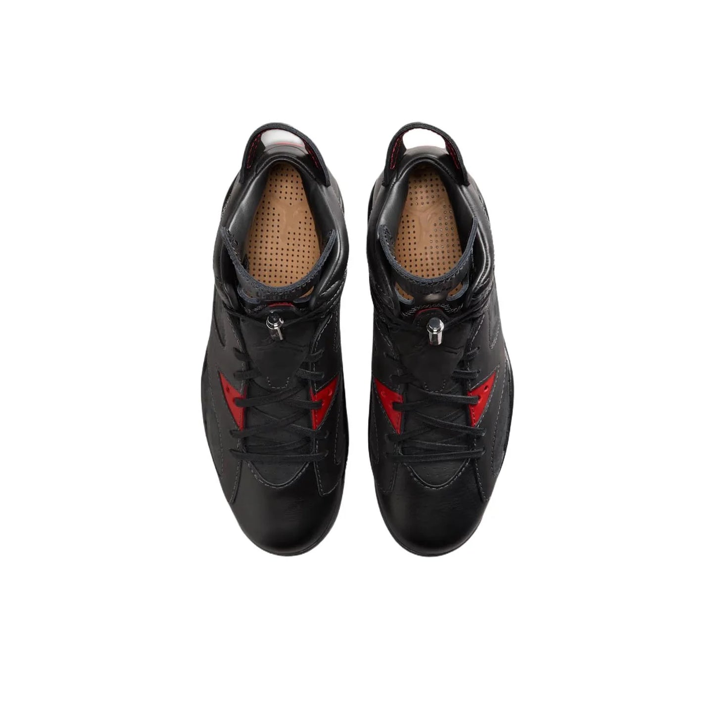 POIZON Jordan Air Jordan 6 Mid top Vintage Basketball Shoes Unisex Black II6558-001