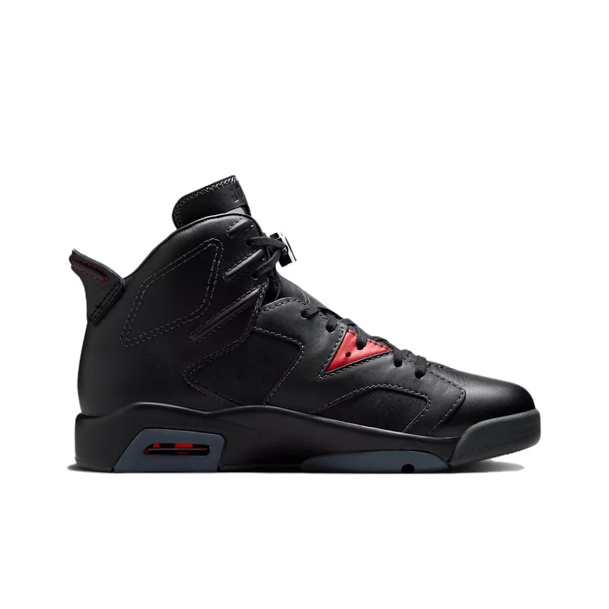 POIZON Jordan Air Jordan 6 Mid top Vintage Basketball Shoes Unisex Black II6558-001