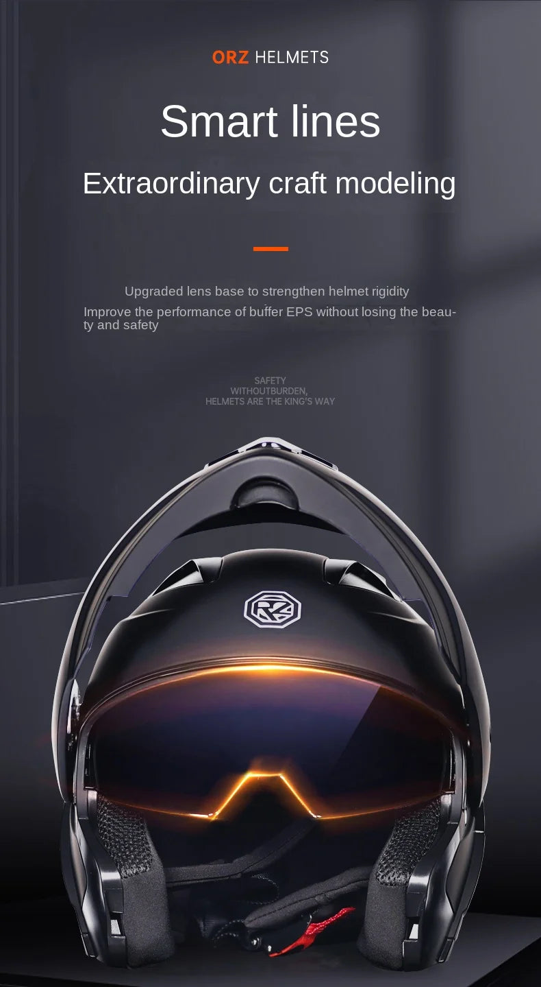 professional motorcycle sports flip helmet