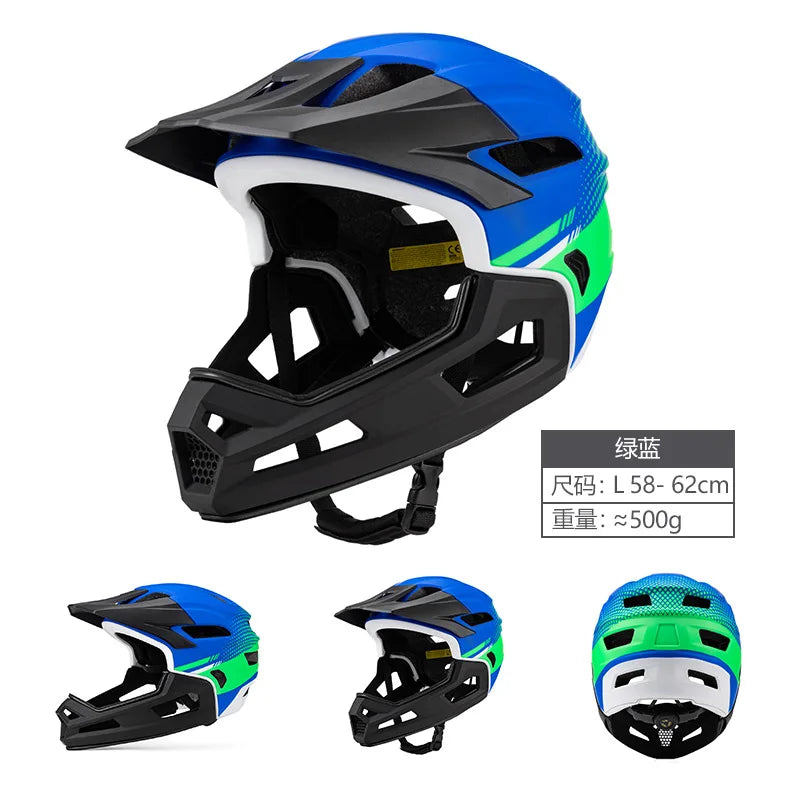 Eastinear Adult Mtb helmet Bicycle Full Face Detachable One-piece Motorcycle Riding Safety Helmet Head Protection outdoor