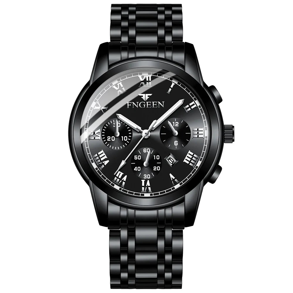 FNGEEN Hot Men Watches Top Brand Luxury Waterproof Date Clock