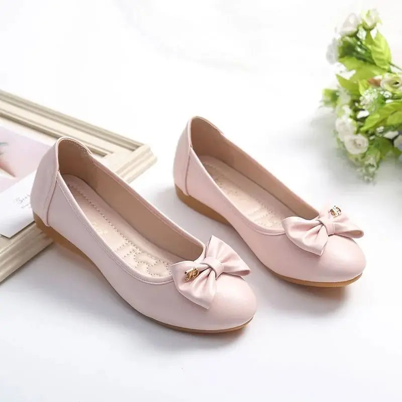 Chaussures plates pour femmes respirantes ajourées avec nœud, à enfiler, bout rond, élégantes et confortables, style coréen, pointure 39