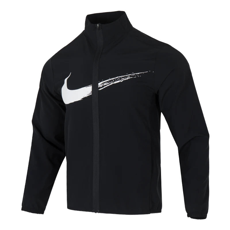 Nike Men's Sports Casual Wear Fitness Running Woven Jacket Windproof Stand-Up Collar Jacket Hv0395-010