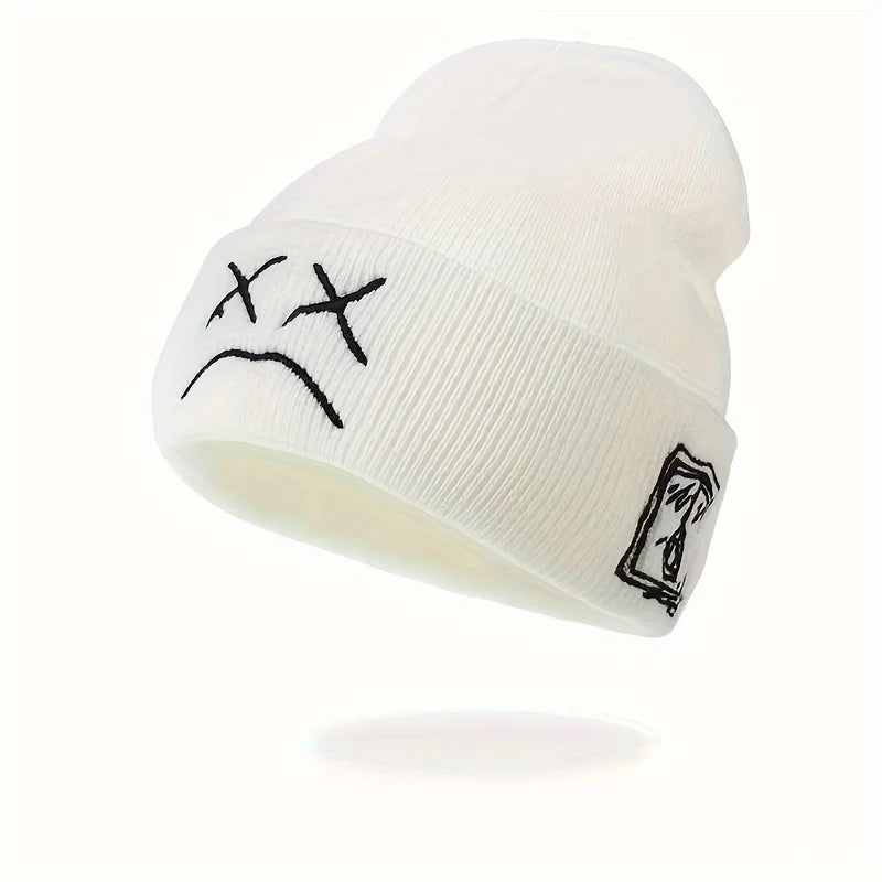 Sad face unisex beanie
