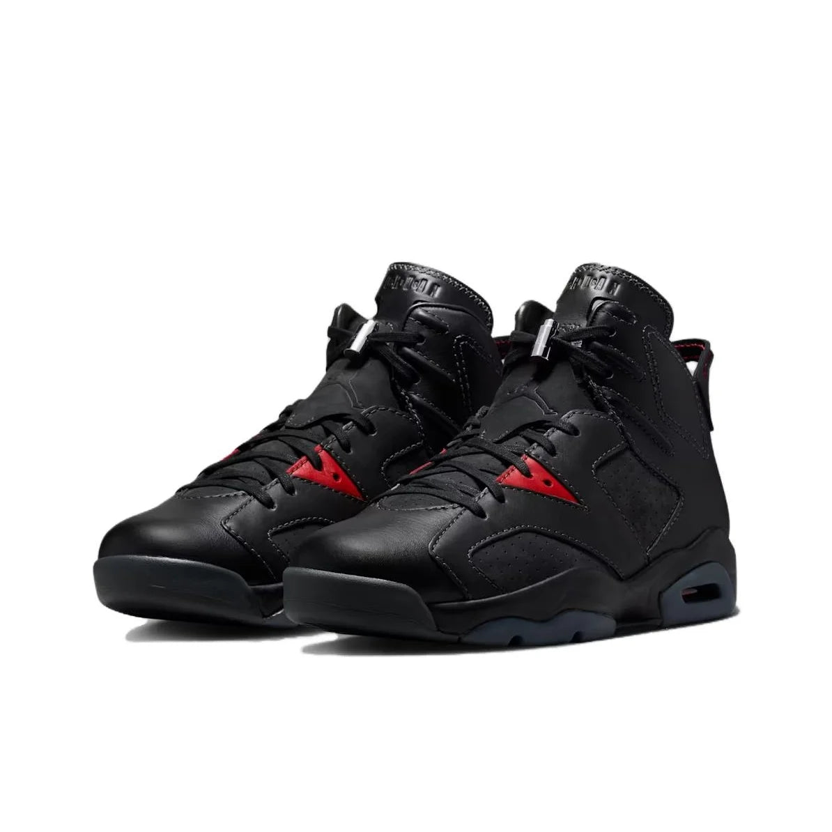 POIZON Jordan Air Jordan 6 Mid top Vintage Basketball Shoes Unisex Black II6558-001