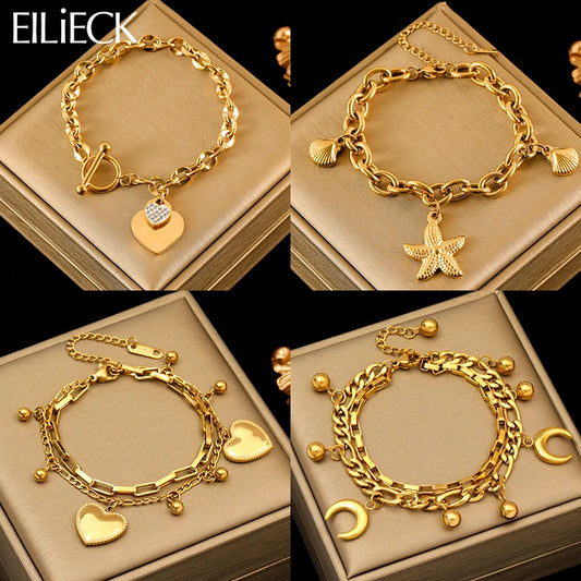 EILIECK 316L Stainless Steel Gold