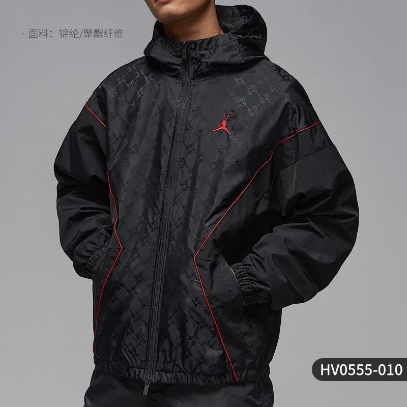 Nike genuine JORDAN men's hooded woven breathable sports jacket HV0555-010