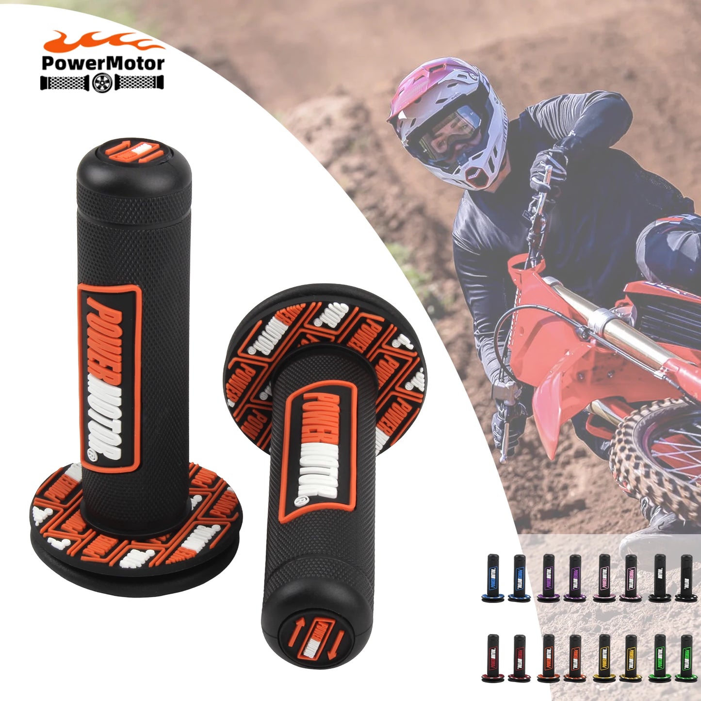 Universal Motorcycle Grips 7/8 In 22mm 24mm