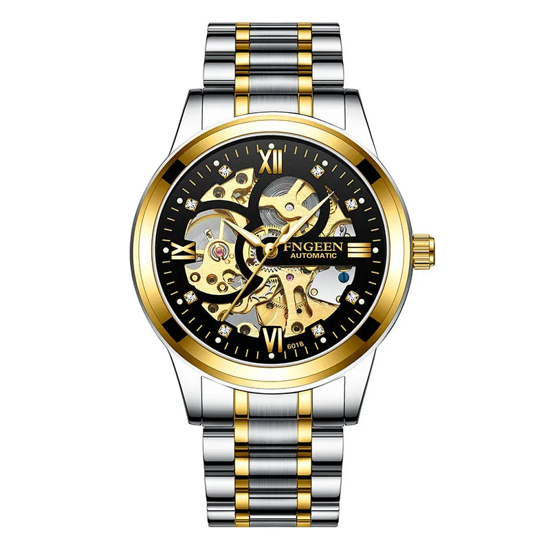Casual Business Skeleton Automatic Watch for Man