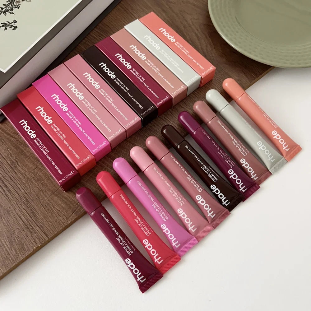 Brand Lip Balm Moisturizing Mirror Long Lasting Lip Gloss Ribbon
