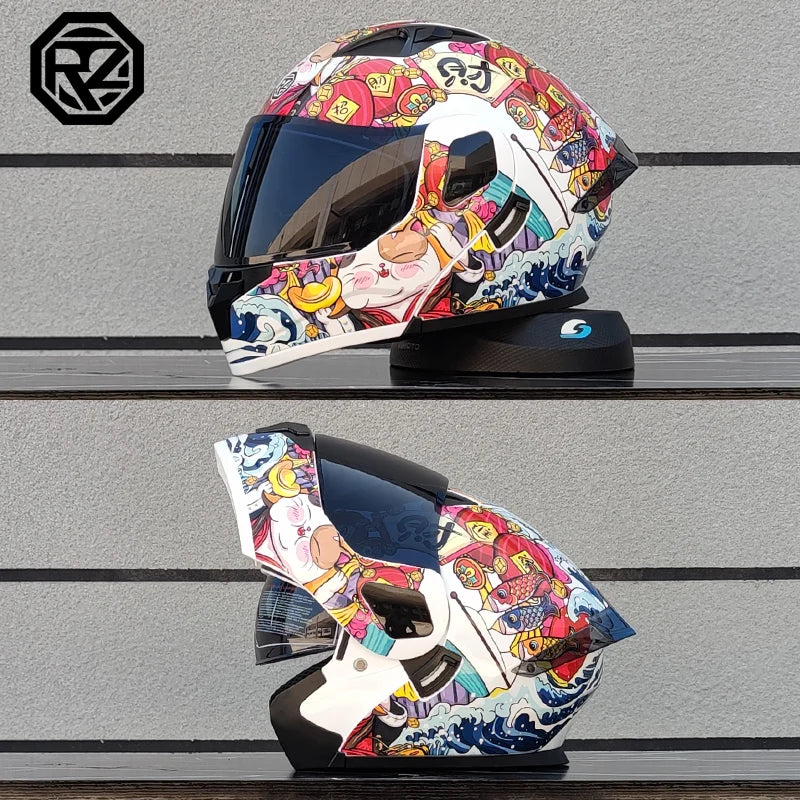 professional motorcycle sports flip helmet