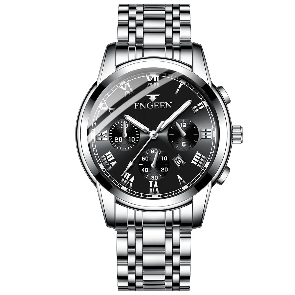 FNGEEN Hot Men Watches Top Brand Luxury Waterproof Date Clock