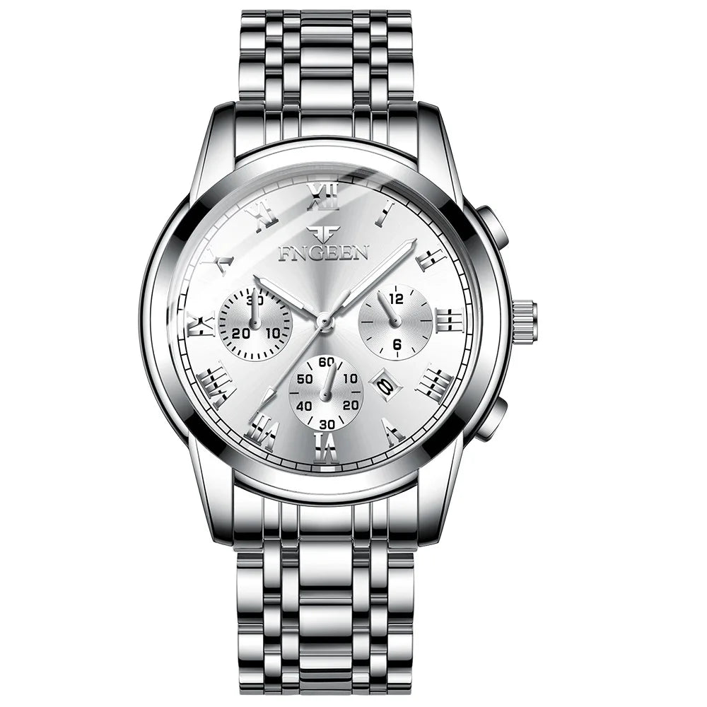 FNGEEN Hot Men Watches Top Brand Luxury Waterproof Date Clock