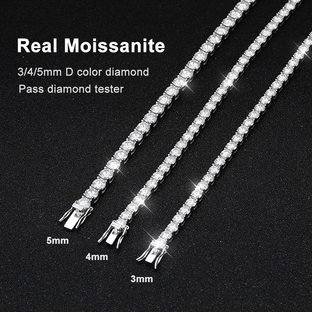 KNOBSPIN D VVS1 Moissanite Tennis Bracelet
