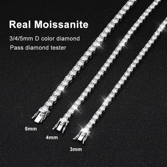 KNOBSPIN D VVS1 Moissanite Tennis Bracelet
