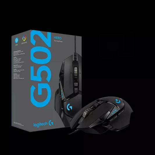 Logitech G502 HERO Wired Gaming Mouse - 25,600 DPI Adjustable Weights RGB Programmable Buttons High Performance