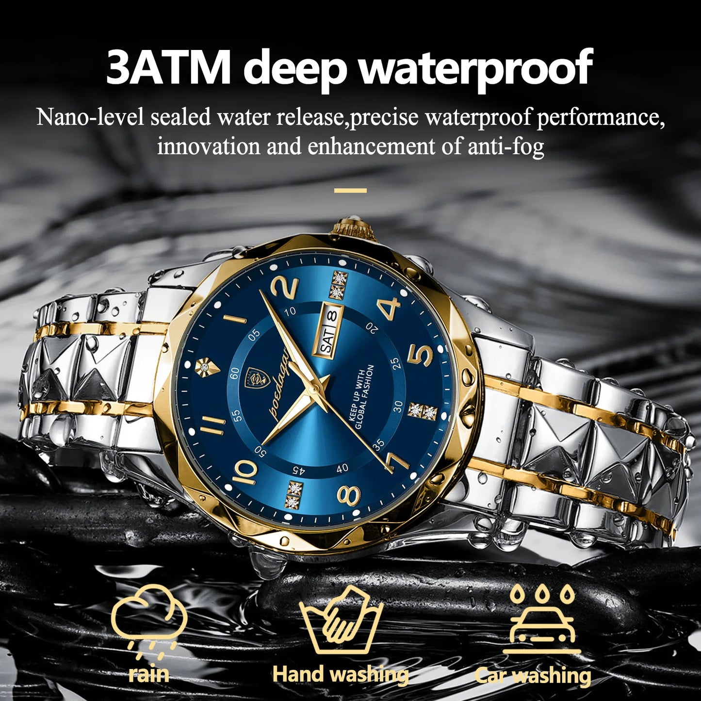 POEDAGAR Top Business Men Quartz Watch