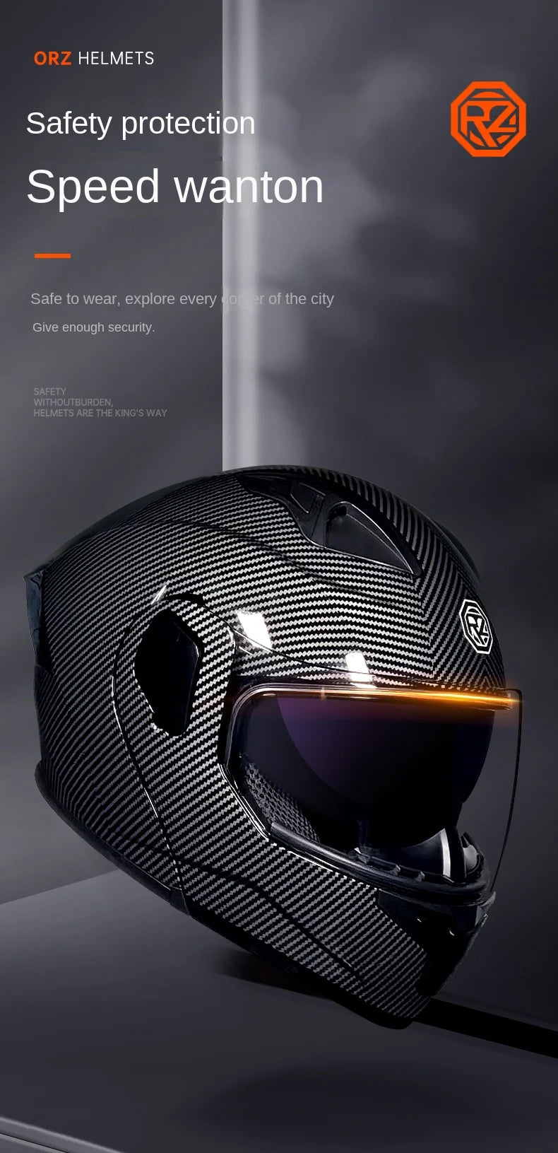 professional motorcycle sports flip helmet