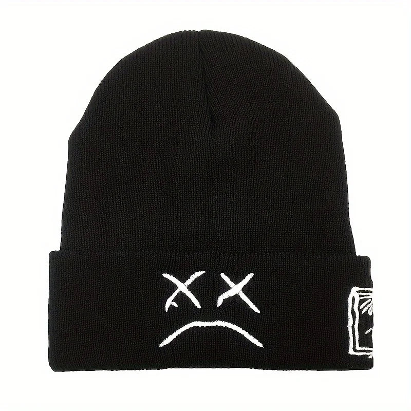 Sad face unisex beanie