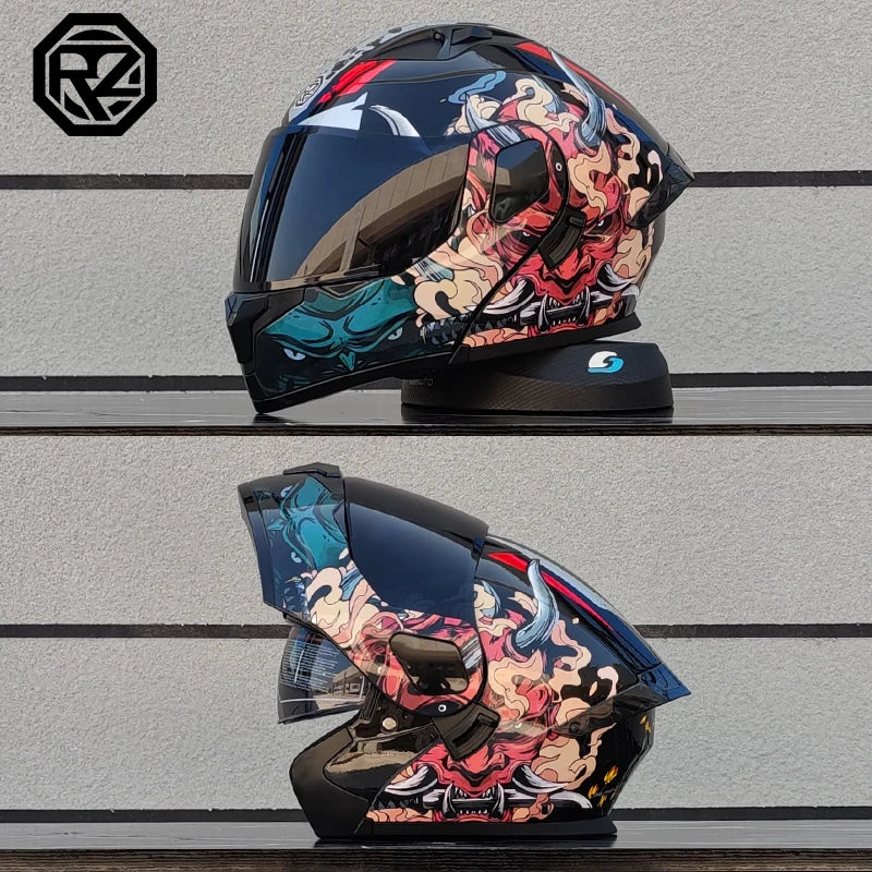 professional motorcycle sports flip helmet