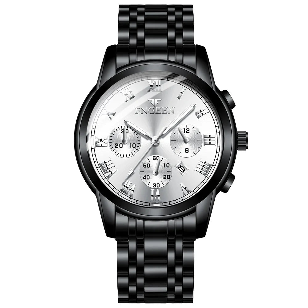FNGEEN Hot Men Watches Top Brand Luxury Waterproof Date Clock