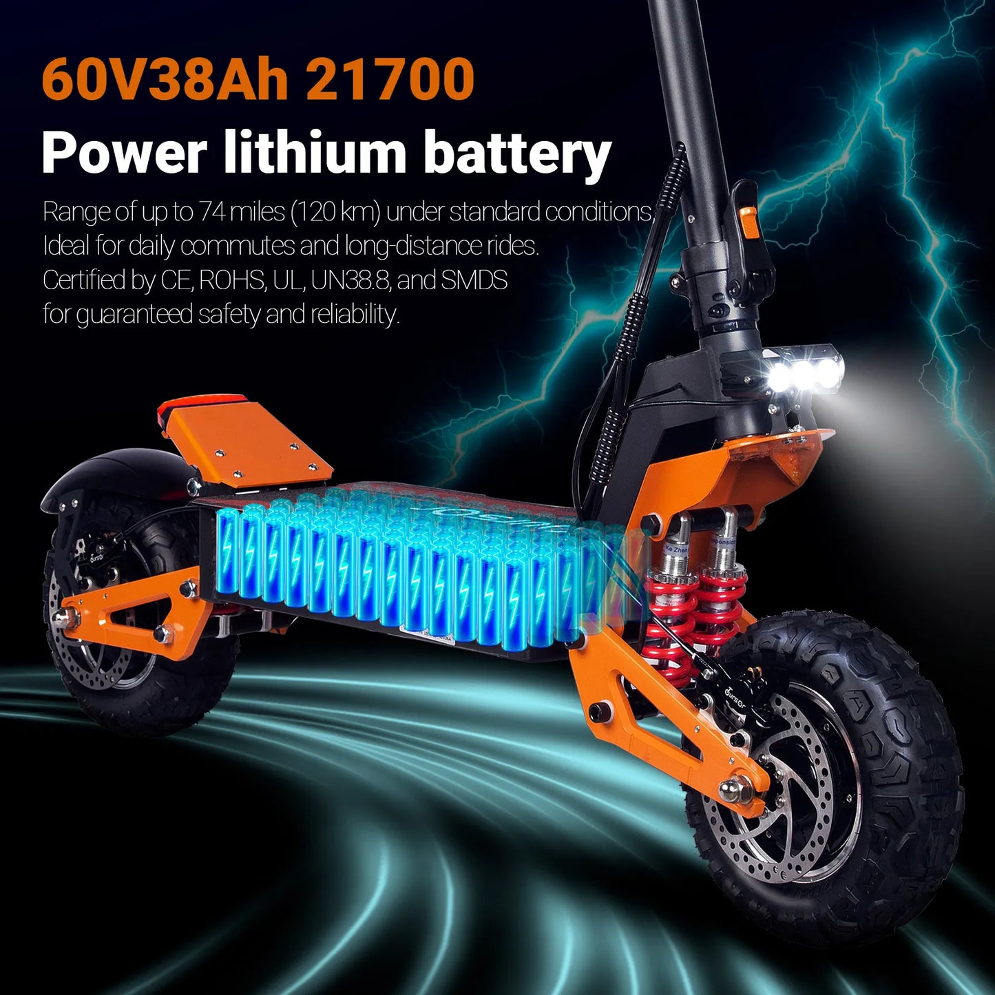 TOURSOR X5 11Inch 6000W Dual Motor Electric Scooter 85KM/H 120KM Long Range