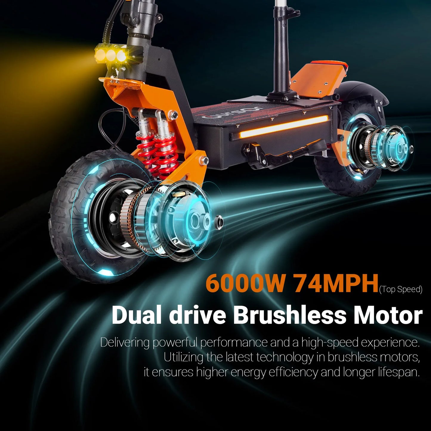 TOURSOR X5 11Inch 6000W Dual Motor Electric Scooter 85KM/H 120KM Long Range