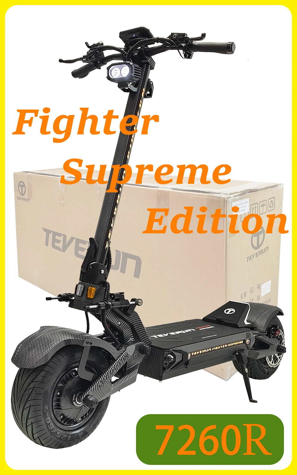 TEVERUN Fighter Supreme+ 7260R V6 2500W*2 Dual Motor 72V 60Ah Battery